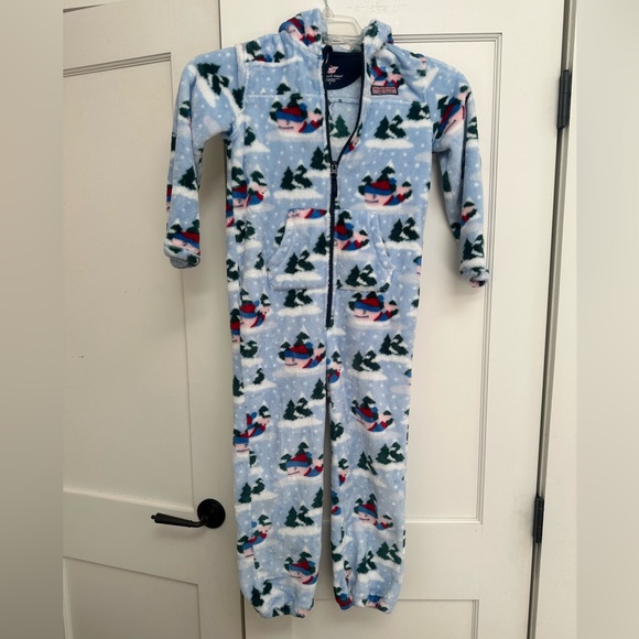 Vineyard Vines Other - VINEYARD VINES ONESIE PAJAMAS ONE PIECE HOODIE LOUNGE SUIT WINTER WHALE